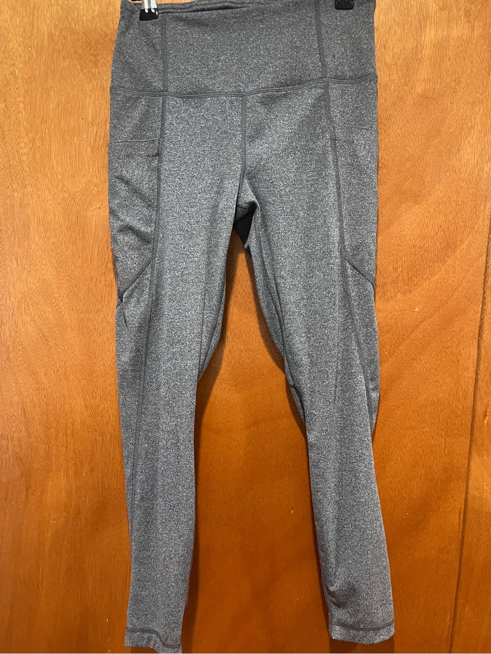 Gray High-Waist Ankle Athletic Leggings